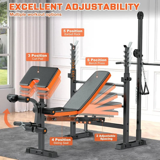 Adjustable Weight Bench for Home Gym