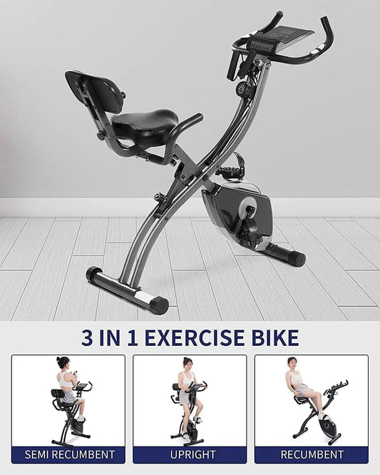 Exercise Bike Folding Magnetic Upright Stationary Bike