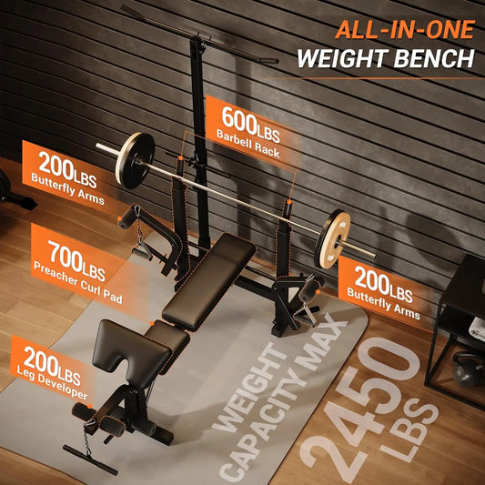 Strength Training Bench with Squat Rack