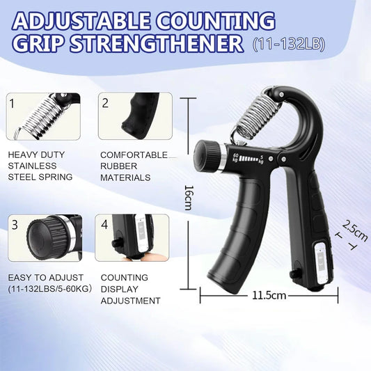 5Pcs Grip Trainer Kit Adjustable Hand Gripper