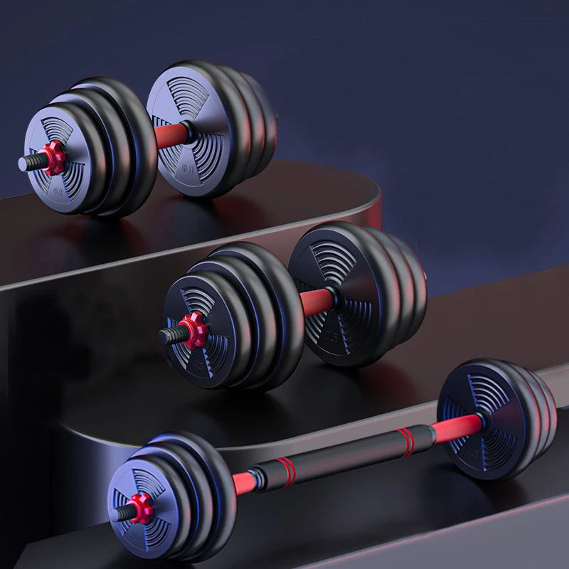 Adjustable Dumbbell to Barbell Set, Anti-Slip Grip