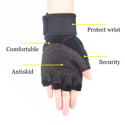 Weight Lifting Gym Gloves with Anti-Slip Palm