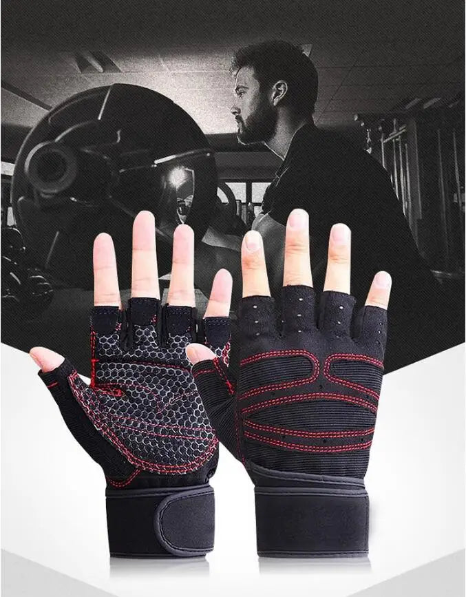 Weight Lifting Gym Gloves with Anti-Slip Palm