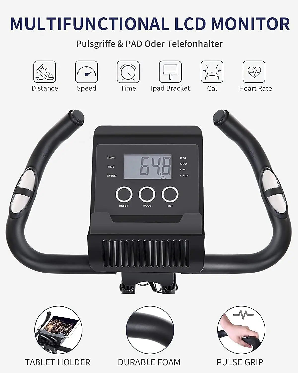 Exercise Bike Folding Magnetic Upright Stationary Bike