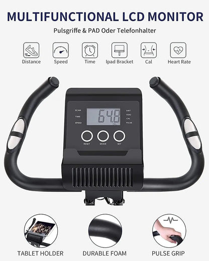 Exercise Bike Folding Magnetic Upright Stationary Bike