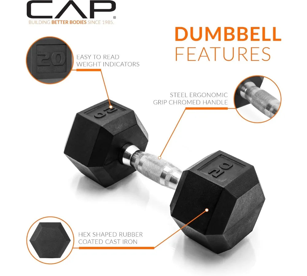 Coated Hex Dumbbell Set