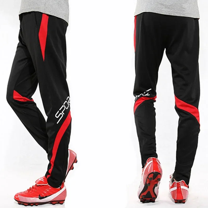 Men Running Sport Pants With Zipper Pockets