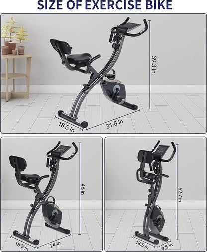 Exercise Bike Folding Magnetic Upright Stationary Bike