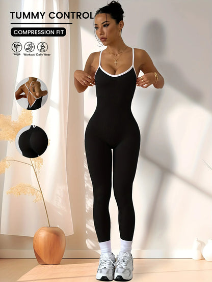 Sports Jumpsuit Running One Piece Bodysuit