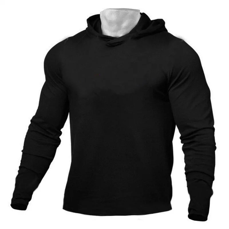 Plain Mens Hooded Running T-shirts