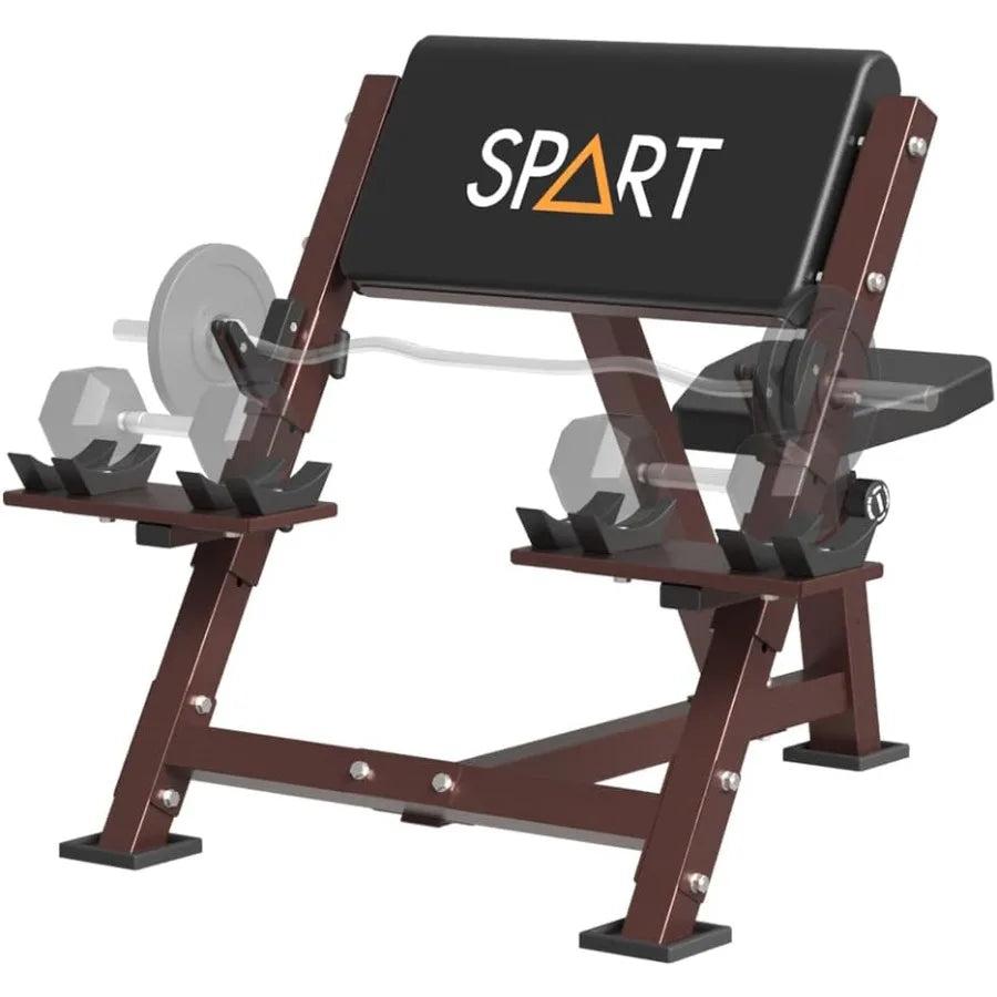 Preacher Curl Bench with EZ Curl Bar
