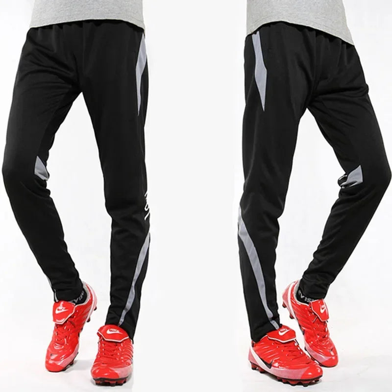 Men Running Sport Pants With Zipper Pockets