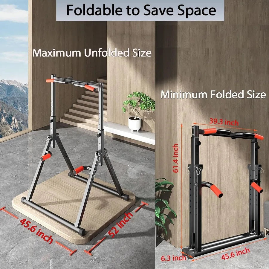 Foldable Power Tower Pull Up Bar