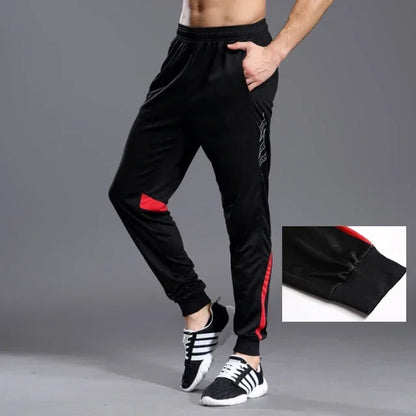 Men Running Sport Pants With Zipper Pockets