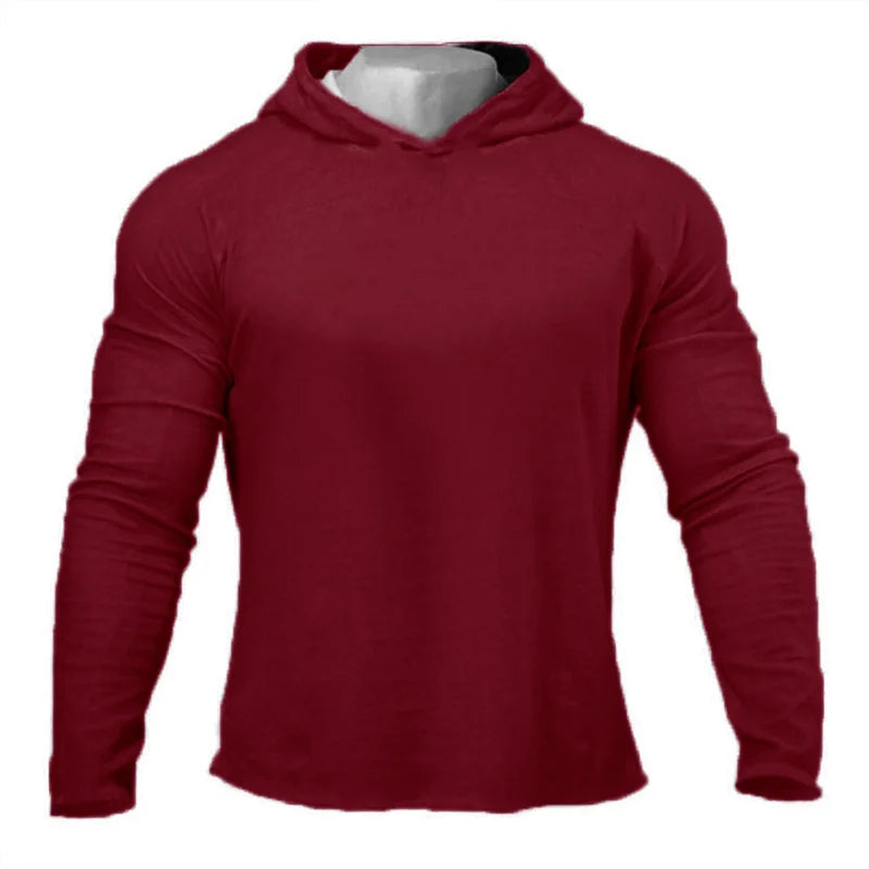 Plain Mens Hooded Running T-shirts