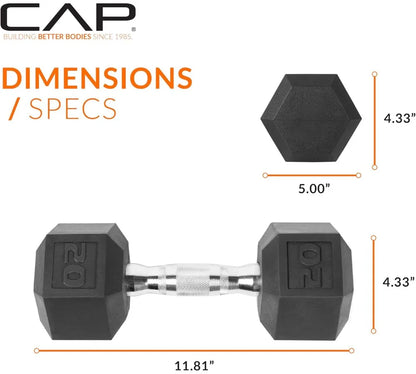 Coated Hex Dumbbell Set
