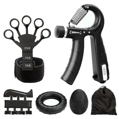 5Pcs Grip Trainer Kit Adjustable Hand Gripper