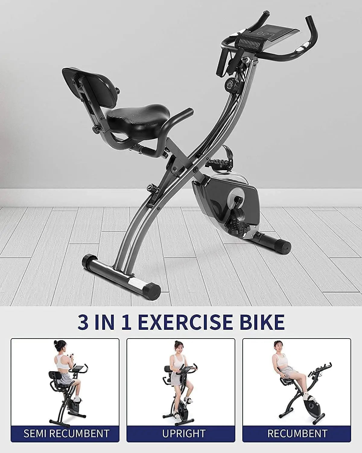 Exercise Bike Folding Magnetic Upright Stationary Bike