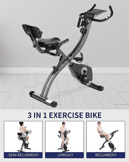 Exercise Bike Folding Magnetic Upright Stationary Bike