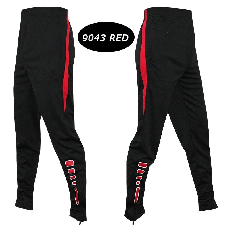 Men Running Sport Pants With Zipper Pockets