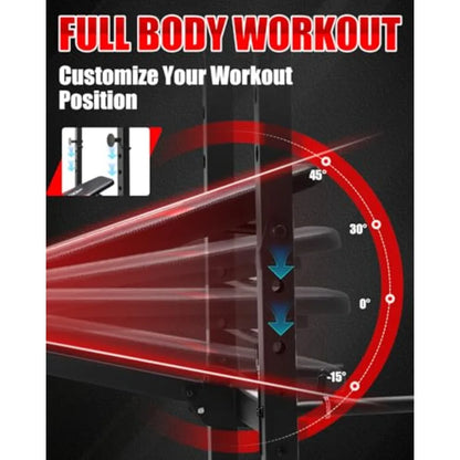 Standard Weight Bench Set with Squat Rack