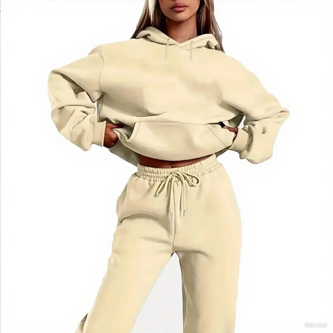 Winter Tracksuit Women Two Piece Set