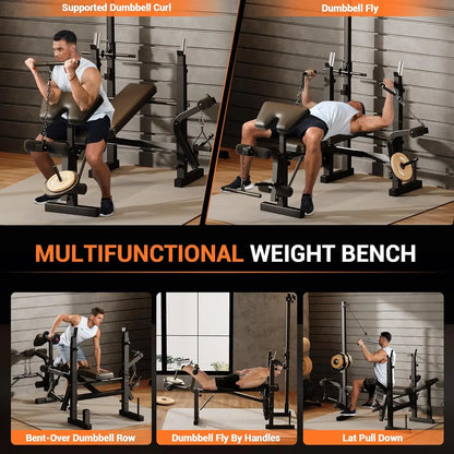 Strength Training Bench with Squat Rack