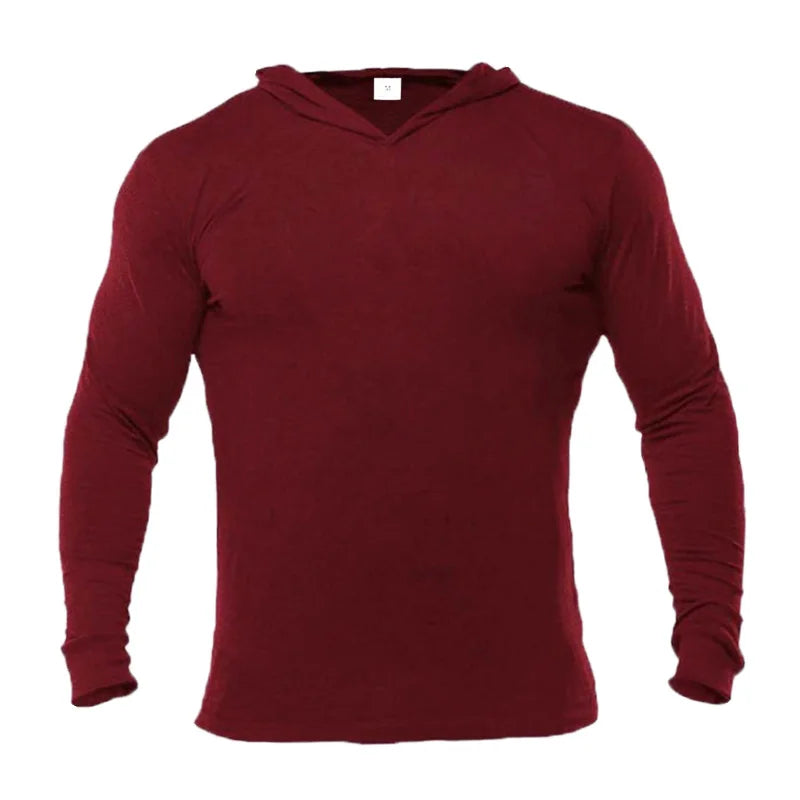 Plain Mens Hooded Running T-shirts