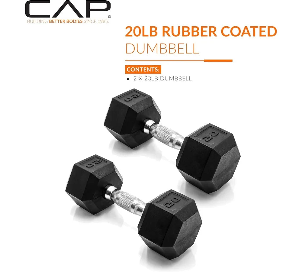 Coated Hex Dumbbell Set