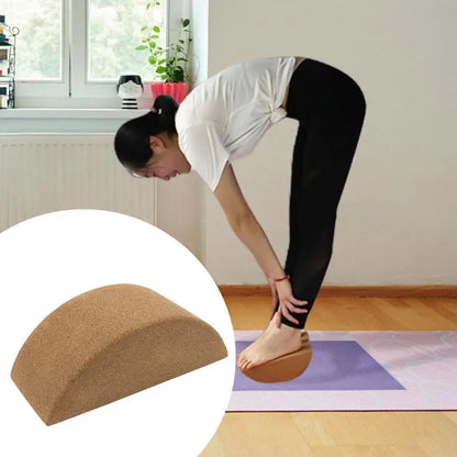 Cork Balanced Moon Brick circular Yoga Training Bricks