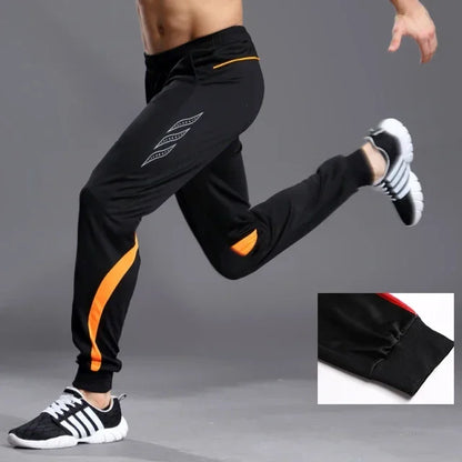 Men Running Sport Pants With Zipper Pockets
