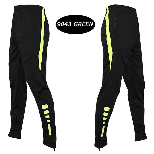 Men Running Sport Pants With Zipper Pockets