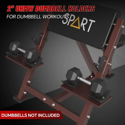 Preacher Curl Bench with EZ Curl Bar