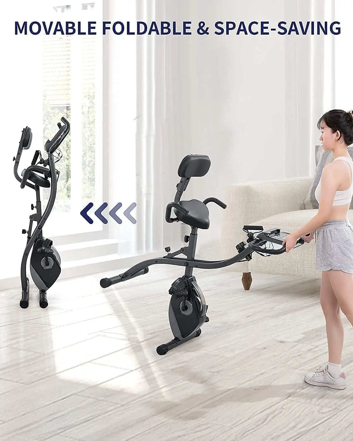 Exercise Bike Folding Magnetic Upright Stationary Bike