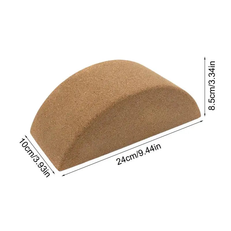 Cork Balanced Moon Brick circular Yoga Training Bricks