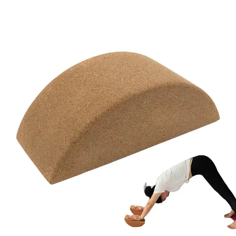 Cork Balanced Moon Brick circular Yoga Training Bricks